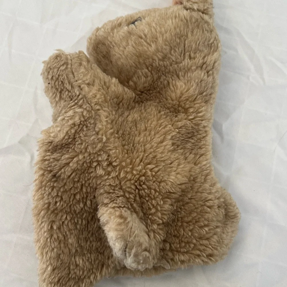 Adorable Brown Bunny Plush 12” puppet‎ rabbit Easter decor vintage